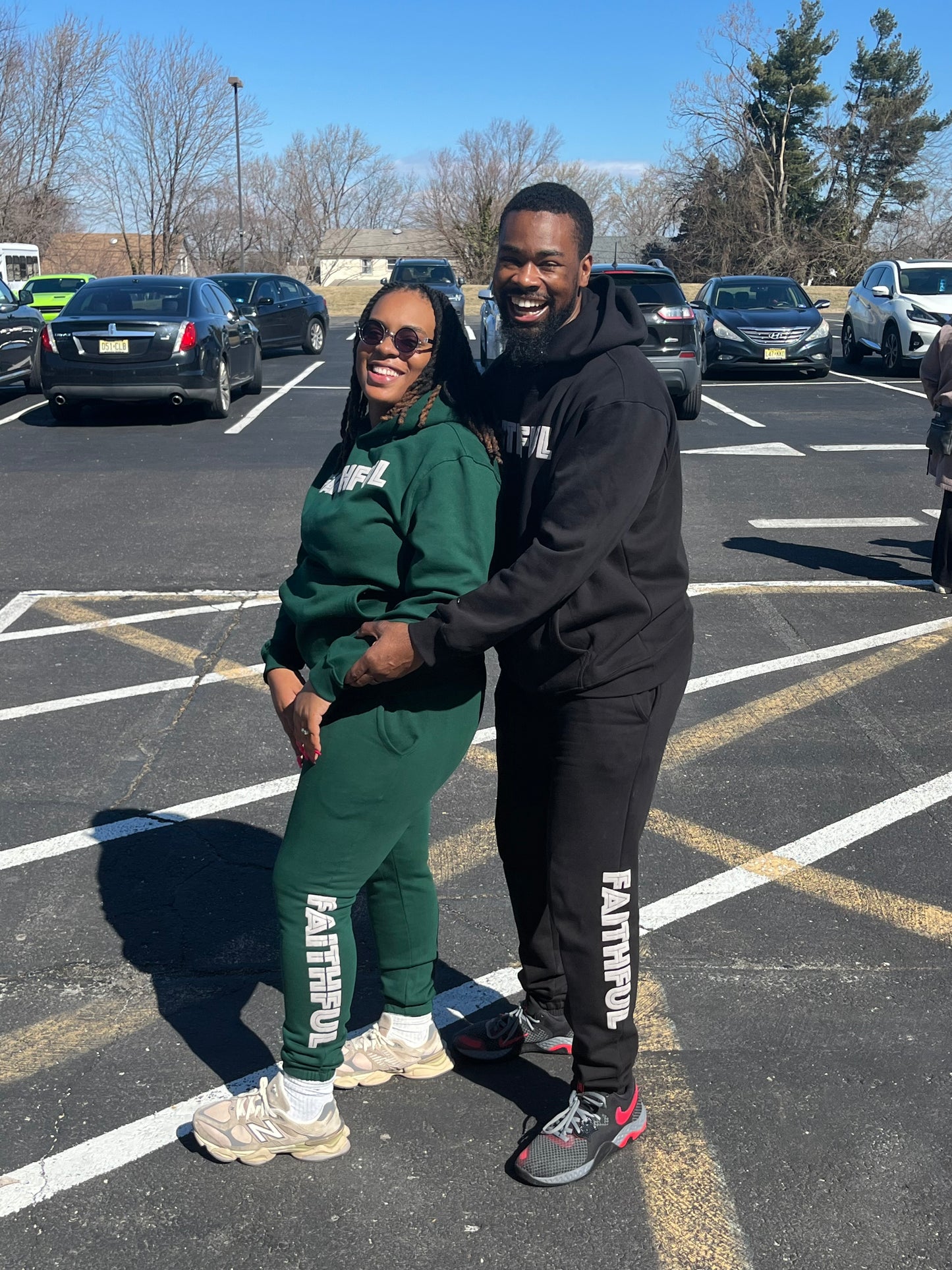 Stamped Faithful Sweat Suit Set (Hoodie)