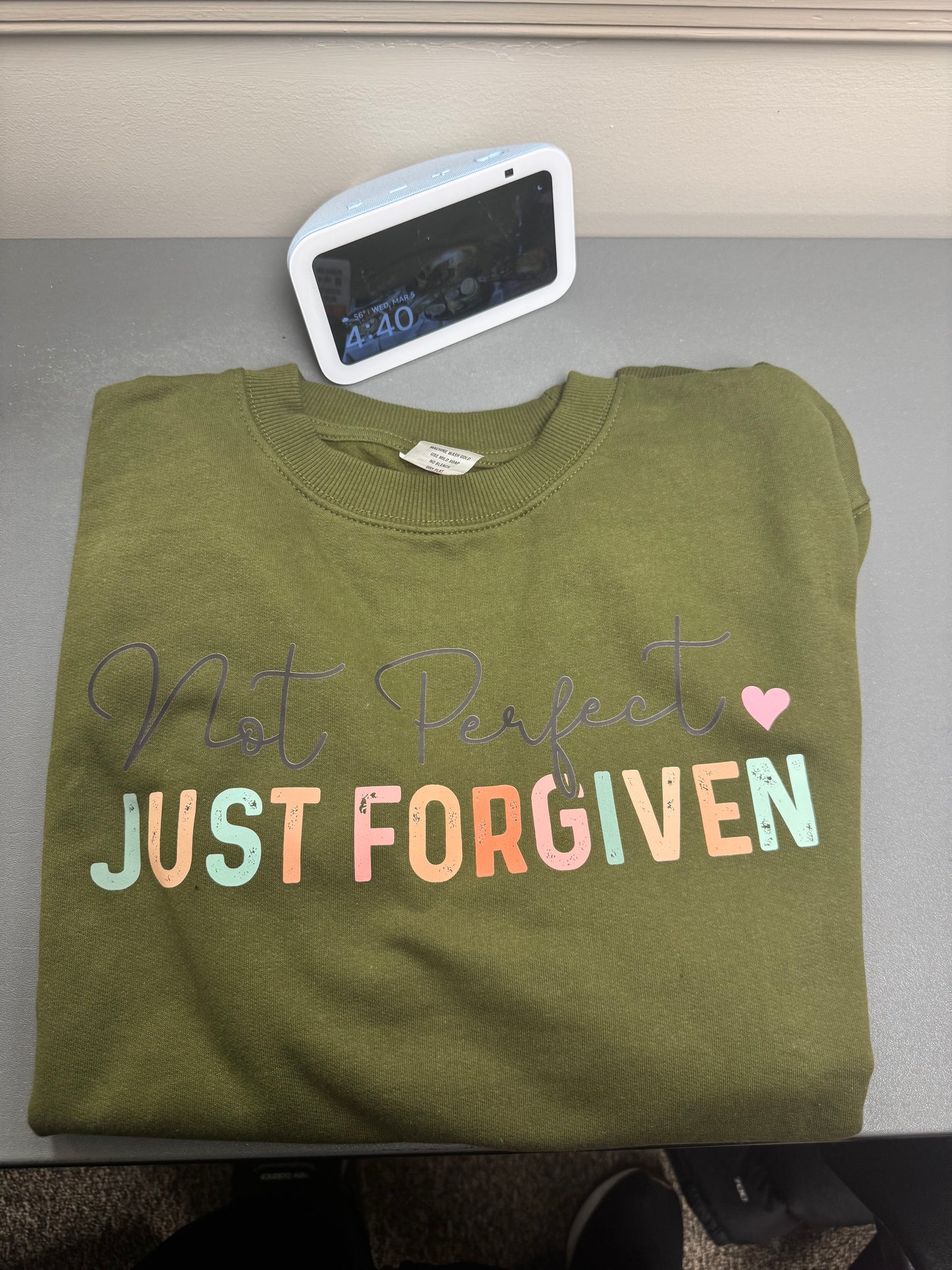 Not Perfect Crew Sweatshirt.